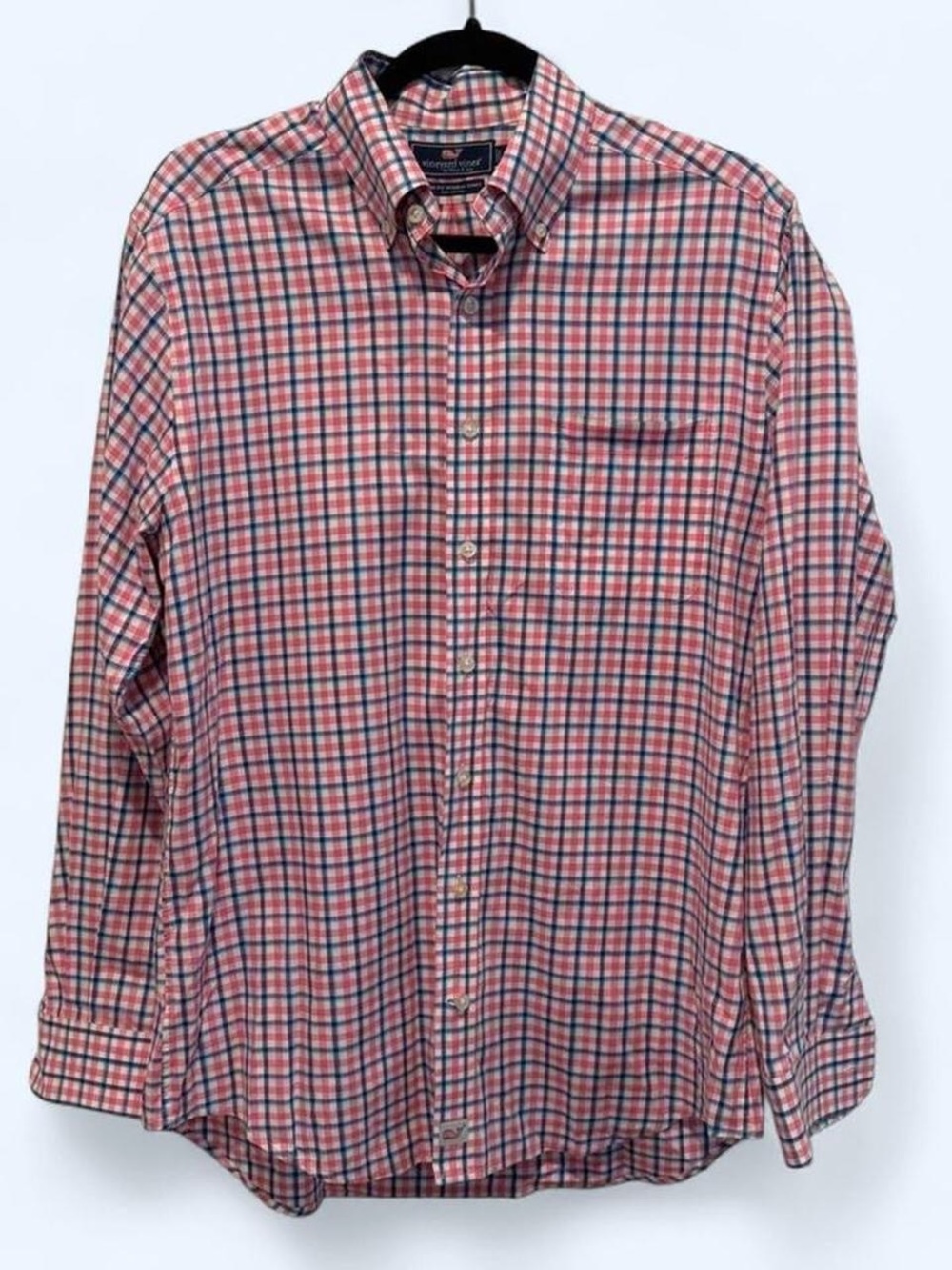 Vineyard Vines Red and Blue Plaid Button-Down Murray Shirt Medium